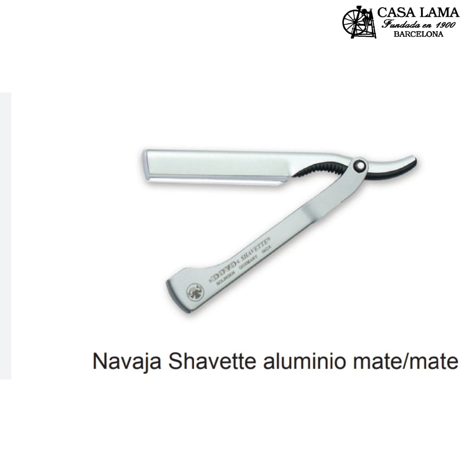 Navaja de afeitar Dovo Shavette aluminio mate/mate
