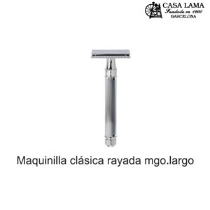 Maquina de afeitar clásica rayada mango largo Edwin Jagger