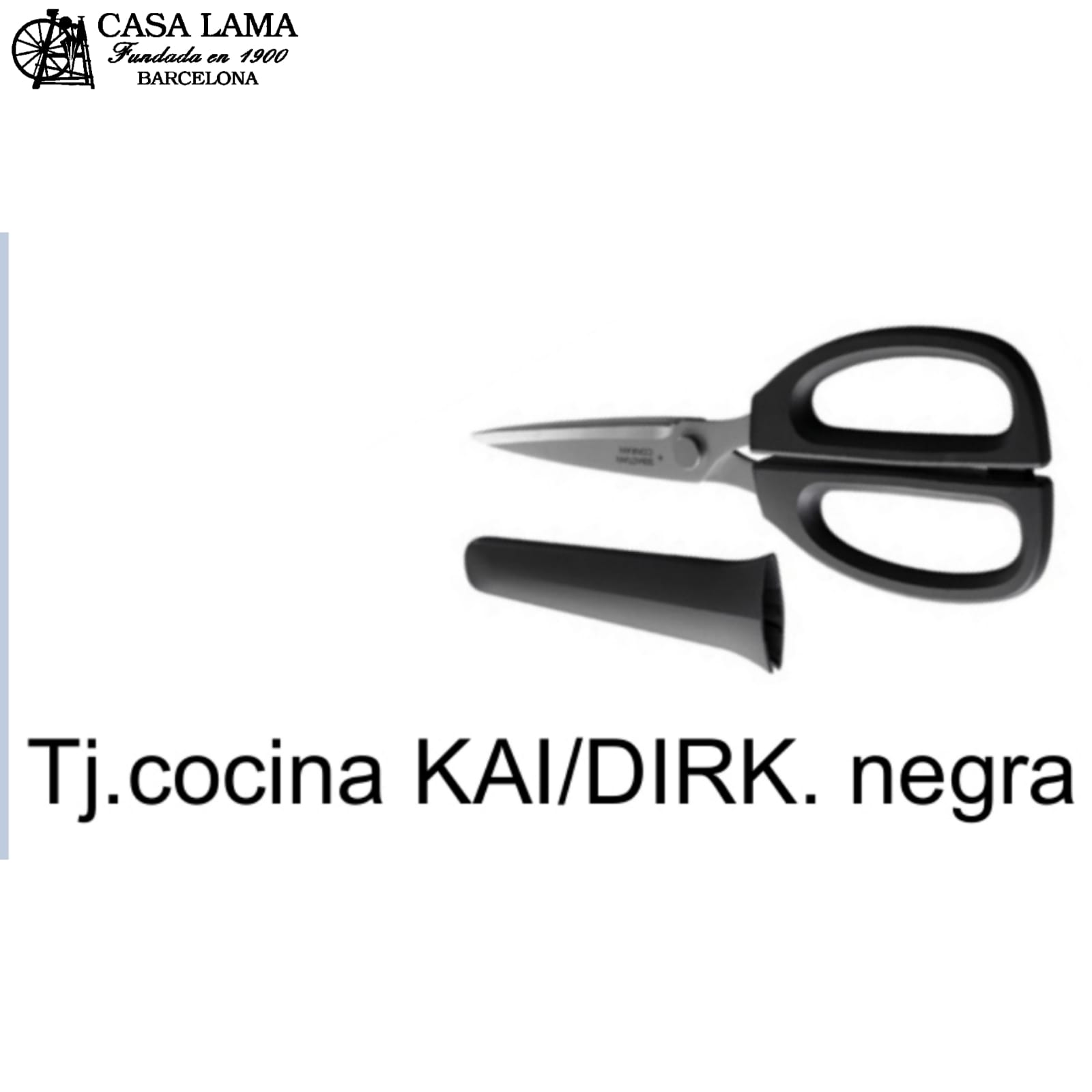 Tijera de cocina Kai/Dirk negra-blanca 