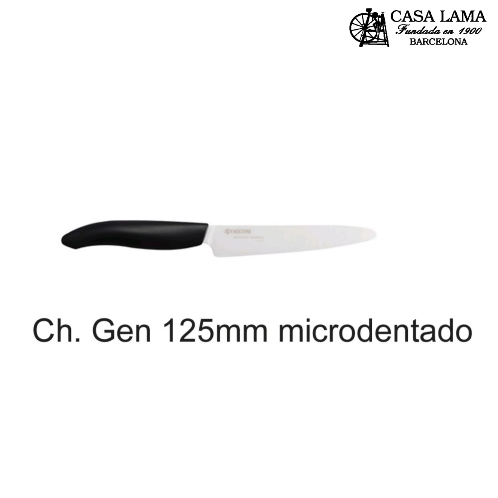 Cuchillo Kyocera Gen White cerámica microdentado 12,5cm 