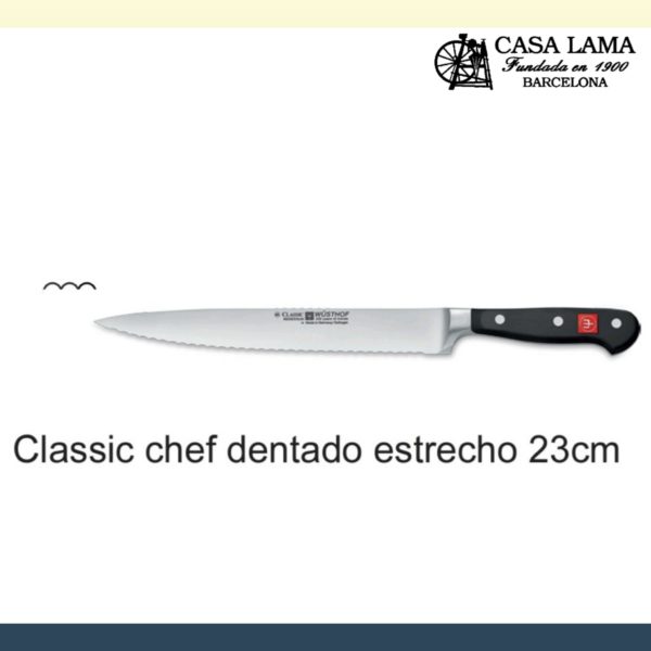 Cuchilllo Wüsthof Classic Chef dentado estrecho 23 cm