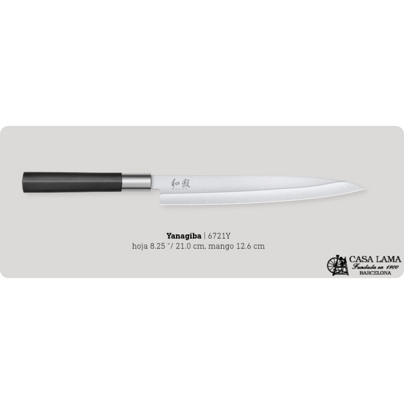 Cuchillo Wasabi Black Yanagiba 21cm