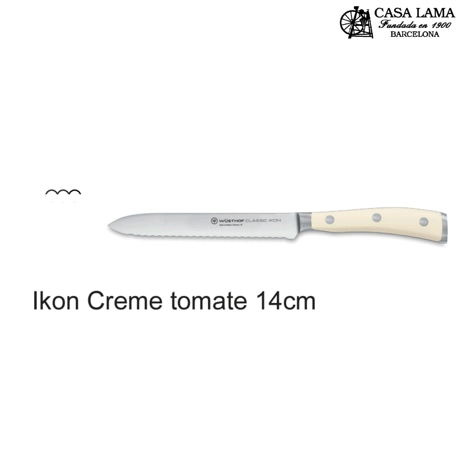 Cuchillo Wüsthof Classic Ikon Creme Tomate 14cm