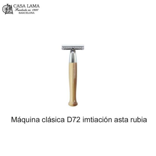 Maquina de afeitar clásica D72 imitación asta rubia Edwin Jagger